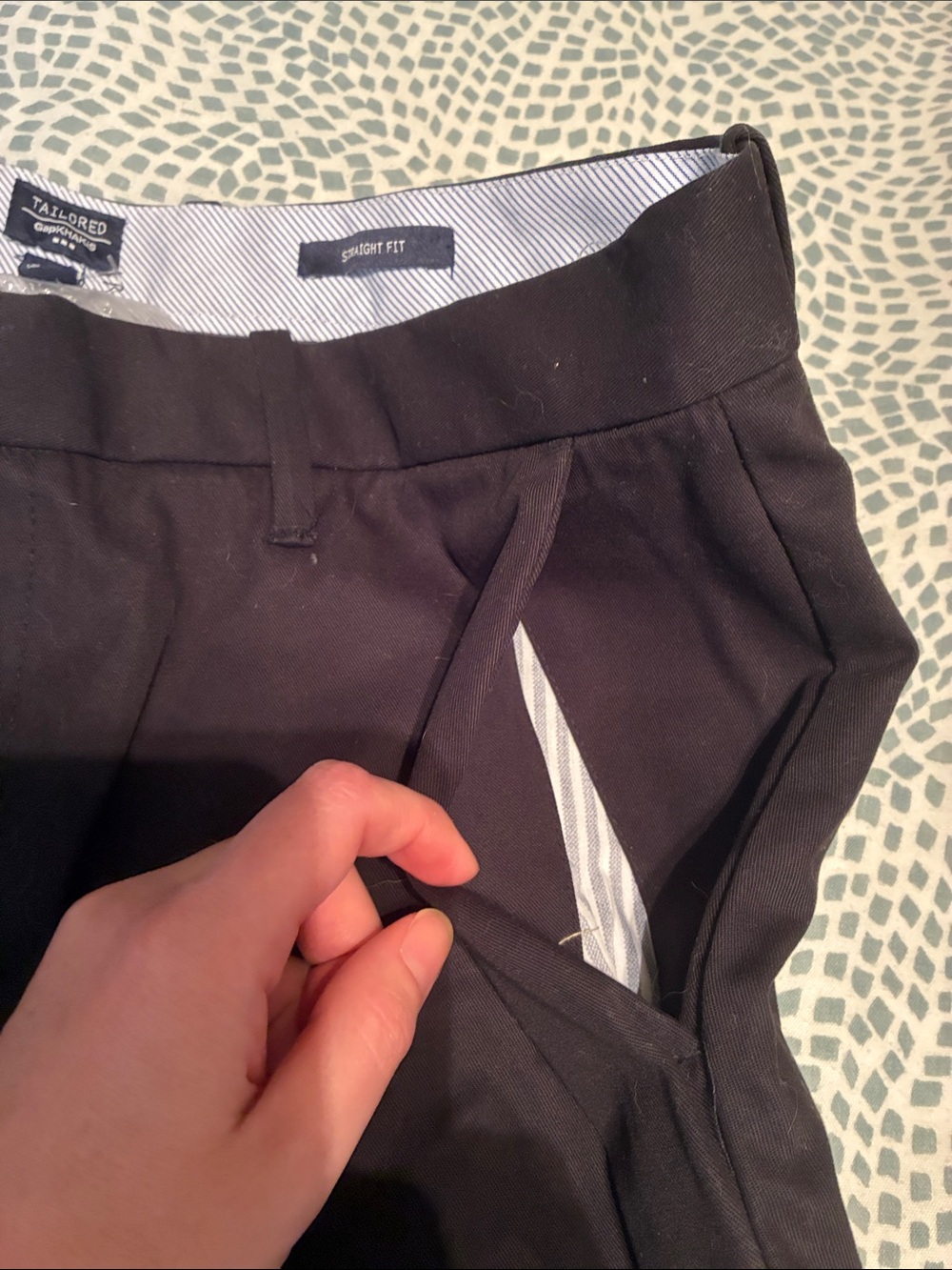 NWT GapKhakis Men's Black Dress Pants - Picture 3 of 8